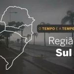 O TEMPO E A TEMPERATURA: sábado (2) chuvoso em grande parte do Sul