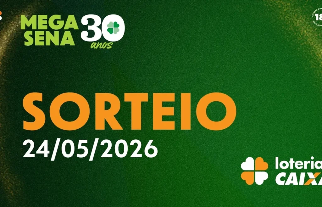 Resultado Mega-Sena 3010: veja os números sorteados hoje (24/05) — concurso de 30 anos